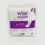 WiseWear Maximum ( Medium ) Incontinence Pads (2+1Pack / 61 Pads) -Size 6.5" x 13.5" Buy 2 get 1 FREE travel pack!