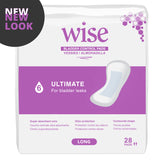 WiseWear Ultimate (Large) Incontinence Pads (4 Bags / 112 Pads)- Size 8" x 17"