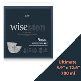 Wise Men Guard Maximum Protection Incontinence Pads Travel Package ( 5 Pads Per Bag )- Size 5.9" x 12.6"